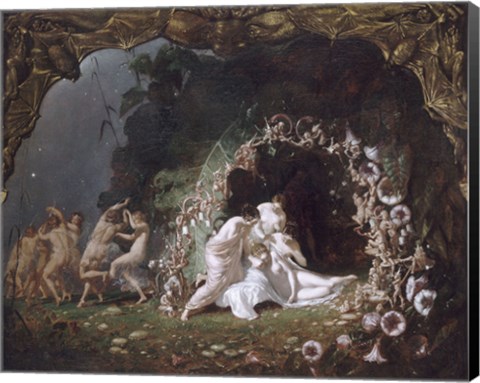 Framed Titania Sleeping, 1841 Print