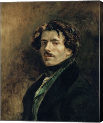 Framed Delacroix, Self-Portrait Print