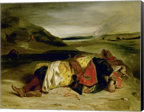 Framed Death of Hassan, 1825 Print