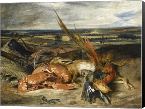 Framed Still Life with Lobster, 1827 Print