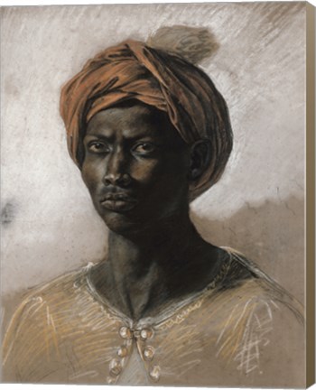 Framed Bust of a Black Man Wearing a Turban, 1826 Print