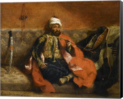 Framed Turk, Smoking on a Divan Print