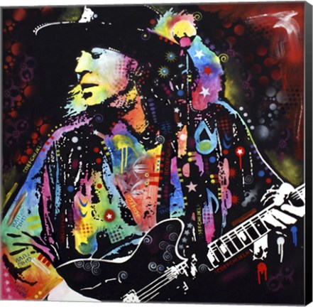 Framed Stevie Ray Vaughan Print