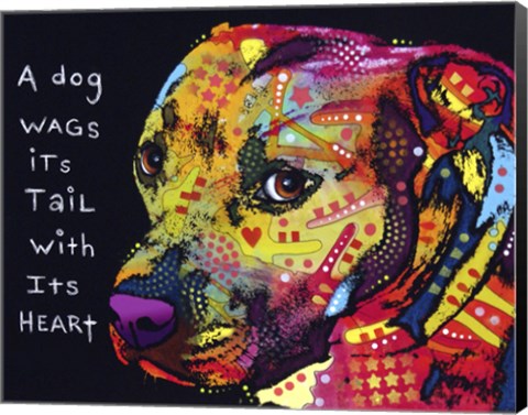 Framed Gratitude Pitbull Print