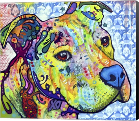 Framed Thoughtful Pit Bull This Years Love 2013 Part 2 Print