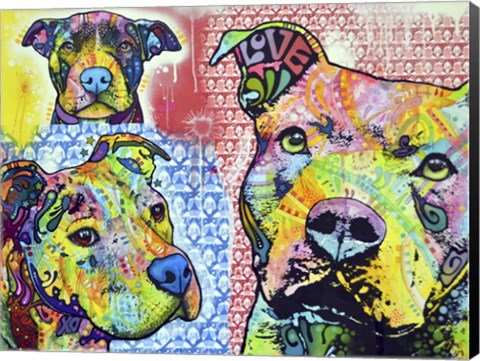 Framed Thoughtful Pit Bull This Years Love 2013 Part 3 Print