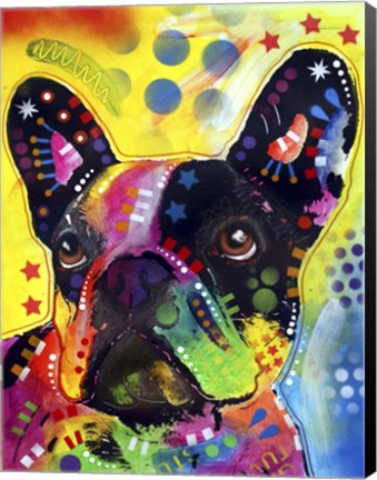 Framed French Bulldog 2 Print