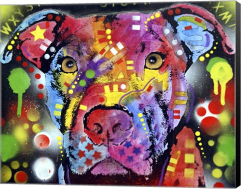 Framed Brooklyn Pit Bull Print