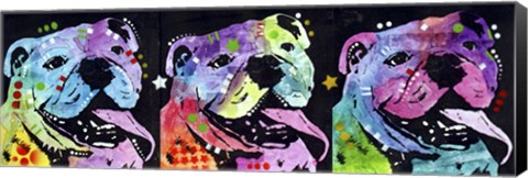 Framed 3 Bulldogs Print