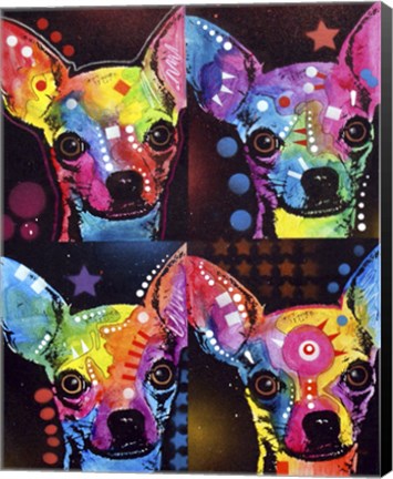 Framed Chihuahua 4X Print