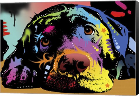 Framed Lying Lab Print