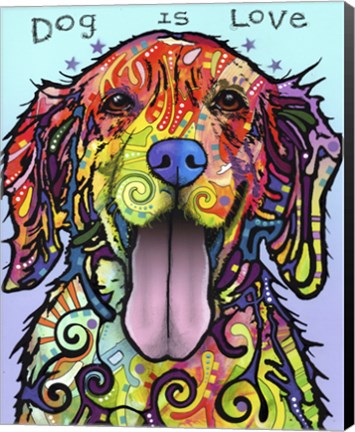 Framed Dog Is Love Print