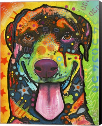 Framed Rottie Pup Print
