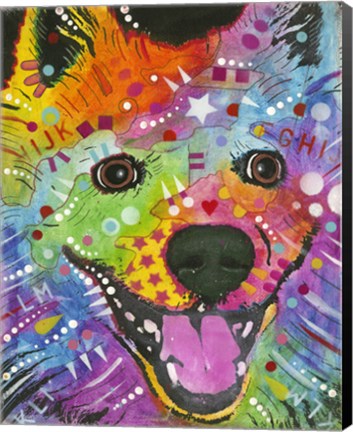 Framed Happy Dog Print