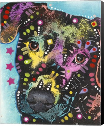 Framed Super Star Dog Print
