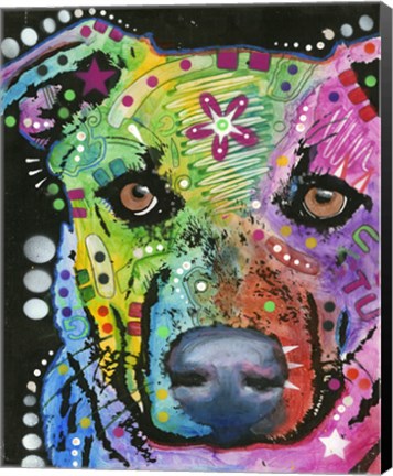 Framed Flower Power Dog Print