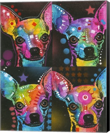 Framed Four Chihuahuas Print