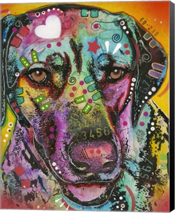 Framed Brown Eyed Dog Print
