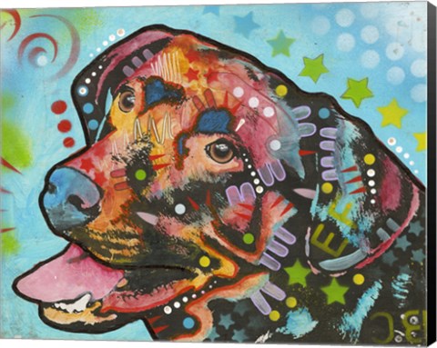 Framed Happy Dog Smiles Print