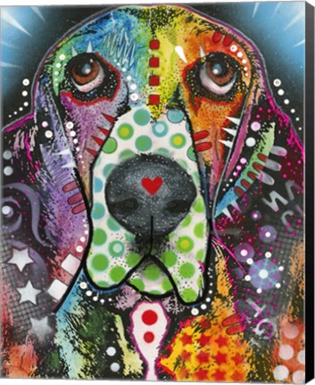 Framed Heart-Nosed Dog Print