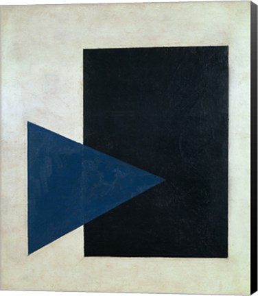 Framed Black Square, Blue Triangle, 1915 Print