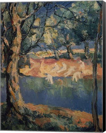 Framed River in the Woods, Late 1920s Print