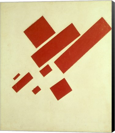 Framed Eight Red Rectangles, 1915 Print