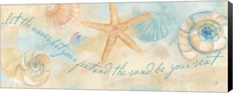 Framed Watercolor Shell Sentiment Panel I Print