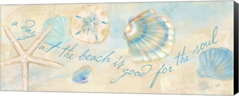 Framed Watercolor Shell Sentiment Panel II Print