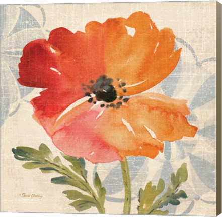 Framed Watercolor Poppies V Print