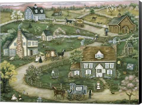 Framed Delivery Day In Hidden Valley Print