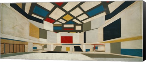 Framed Colored Design For The Central Hall Of A University, 1923 Print