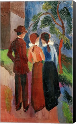 Framed Promenade Of Three People II, 1914 Print