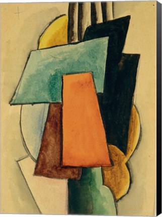 Framed Study For Painterly Architectonis, 1916 Print