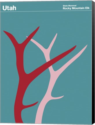 Framed Montague State Posters - Utah Print