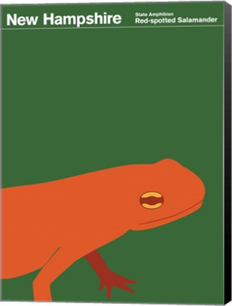 Framed Montague State Posters - New Hampshire Print