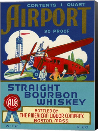 Framed Airport Bourbon Whiskey Print