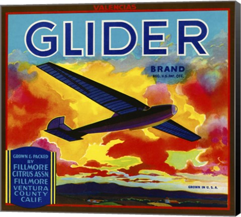 Framed Glider Brand Valencias Print
