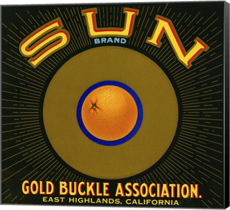 Framed Sun Brand Citrus Print
