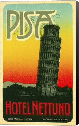 Framed Hoel Nettuno, Pisa Italy Print