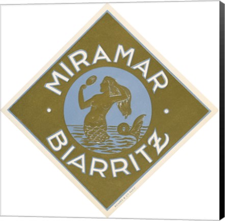 Framed Miramar Biarritz Print