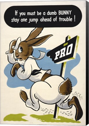 Framed Dumb Bunny Print