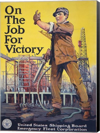 Framed On the Job for Victory Print