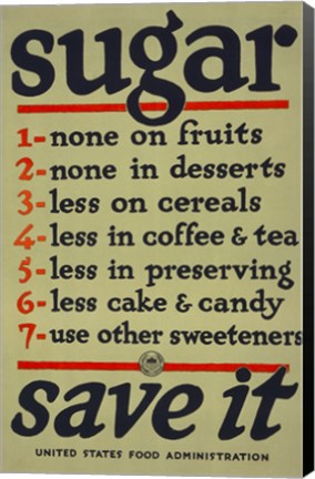 Framed Sugar, Save It Print