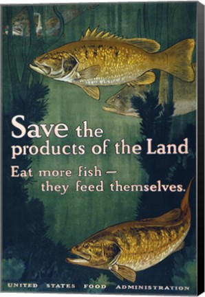 Framed Eat More Fish Print
