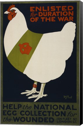 Framed Help the National Egg Collection for the Wounded Print