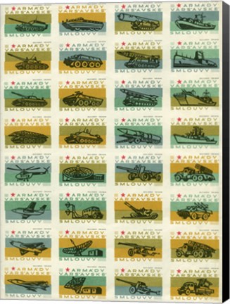 Framed Warsaw Pact Forces, Safety Match Sheet Print