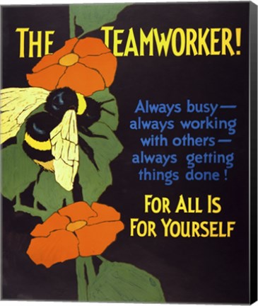 Framed Teamworker! Print