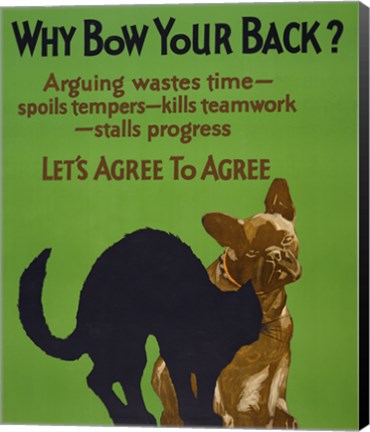 Framed Why Bow Your Back? Print