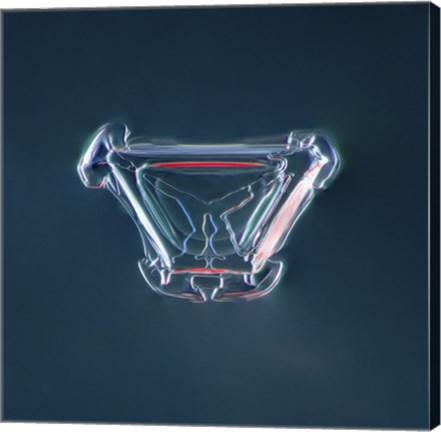 Framed Irregular Plate Snowflake 003.2.16.2014.2 Print